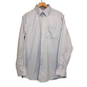 Charles Tyrwhitt Slim Fit Men's Dress Shirt Size 16.5 35 Non Iron‎  Preppy Blue